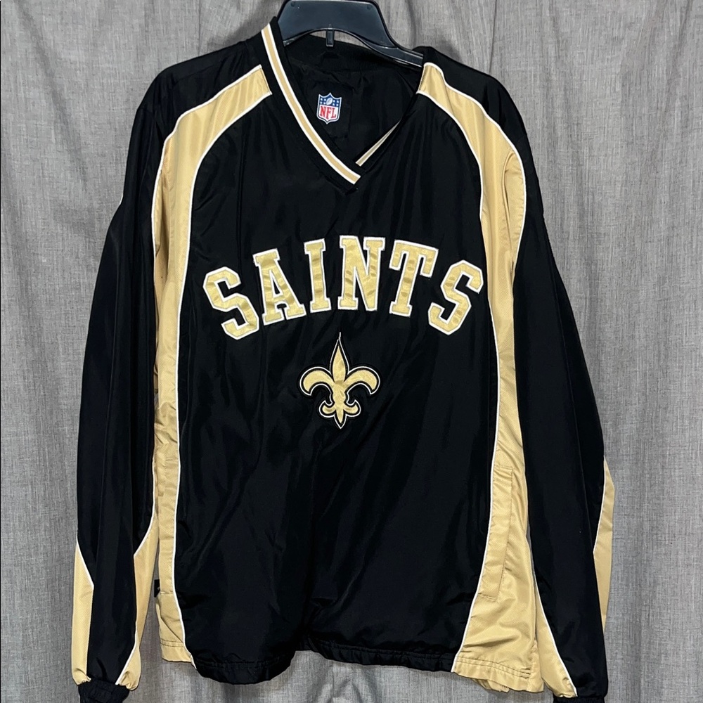 Saints Black and Gold Pullover Jacket